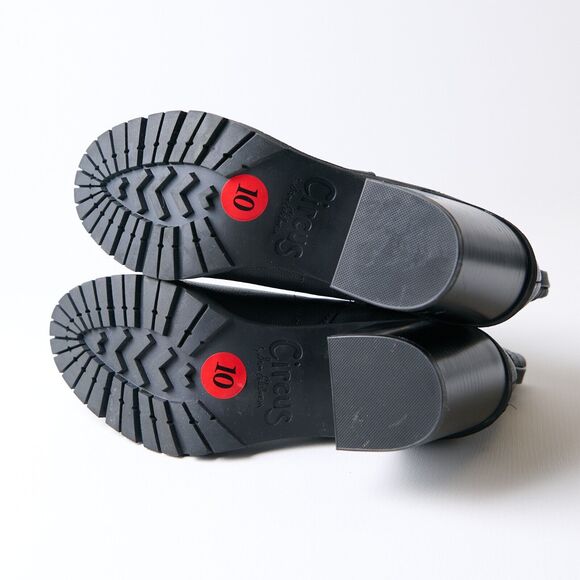 Circus By Sam Edelman Deacon Black Ankle Bootie Sz 10M High Heel Lug Heel New - Picture 8 of 9